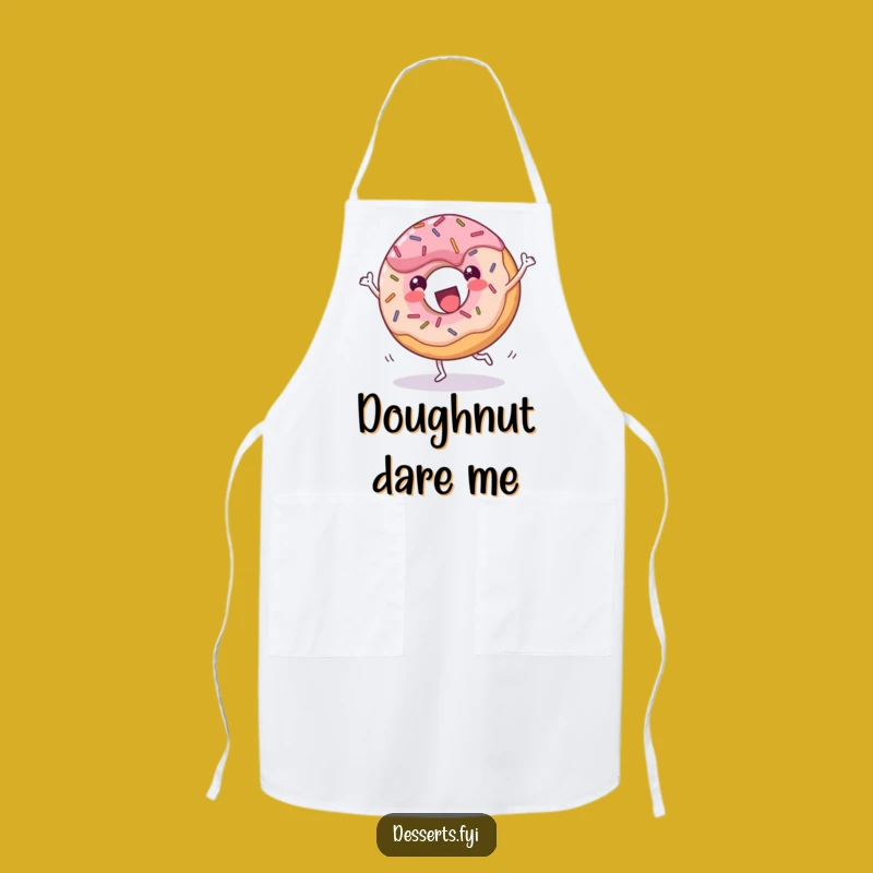 Funny Donut Cartwheel Apron: Bake & Serve with Joyful Sprinkles & Humor!