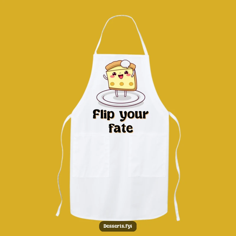 Funny Pie Cartwheel Apron: Playful Slice - Energetic & Humorous Kitchen Wear