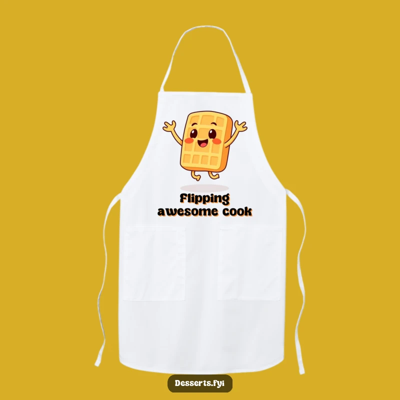 Funny Waffle Kitchen Apron: Cook with Energy, The Perfect Funny Gift for Breakfast Chefs
