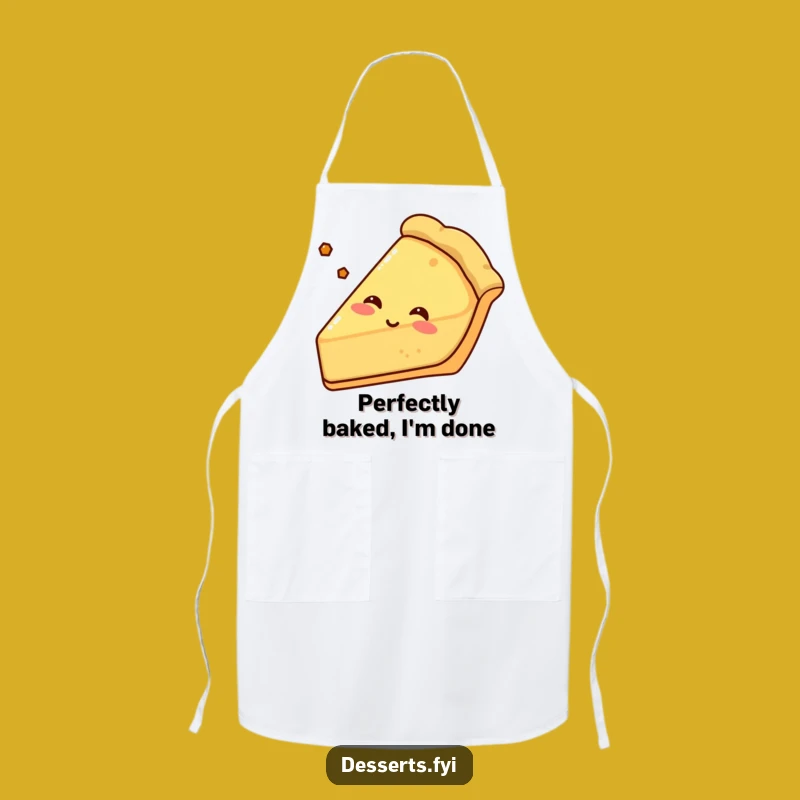 Funny Baker's Pie Apron: Content Slice Sighs Happily, Perfect Funny Gift