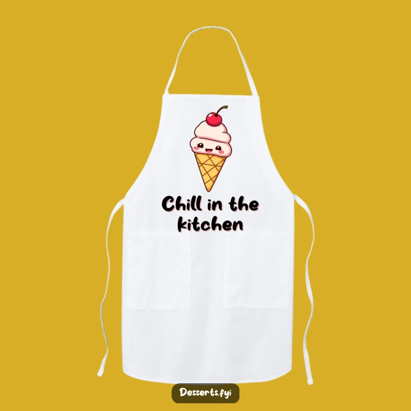 Funny Bouncing Ice Cream Apron: Serve with Glee & Coolness