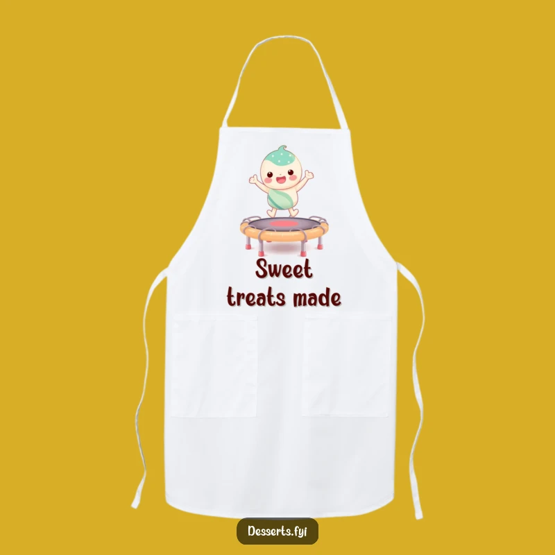 Funny Candy Trampoline Apron: Cook Up Smiles with a Bouncing Character
