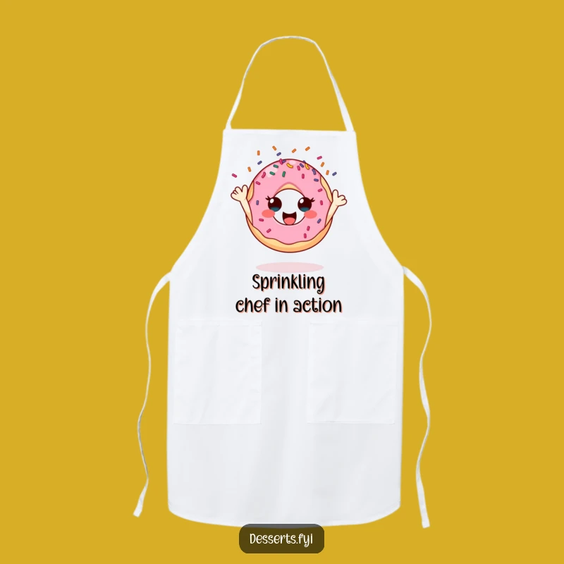 Funny Cheerful Donut Apron: Kitchen Sprinkle Toss Fun - Excellent Funny Gift