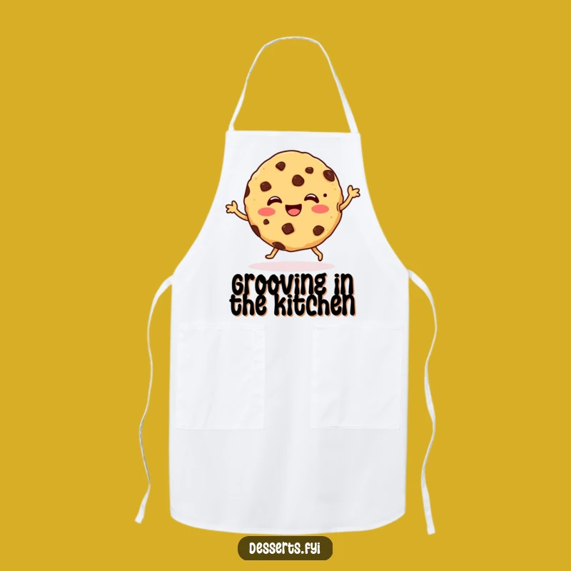 Funny Cookie Dance Apron: Bake with Chocolate Chip Moves - Kitchen Fun!