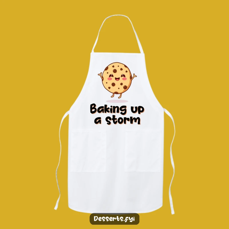 Funny Dancing Cookie Apron: Cook Up Smiles with This Sweet Kitchen Essential!