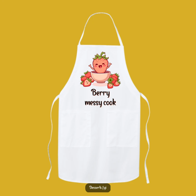 Funny Strawberry Kitchen Apron: Stay Clean While Enjoying Healthy Treats, a Funny Gift