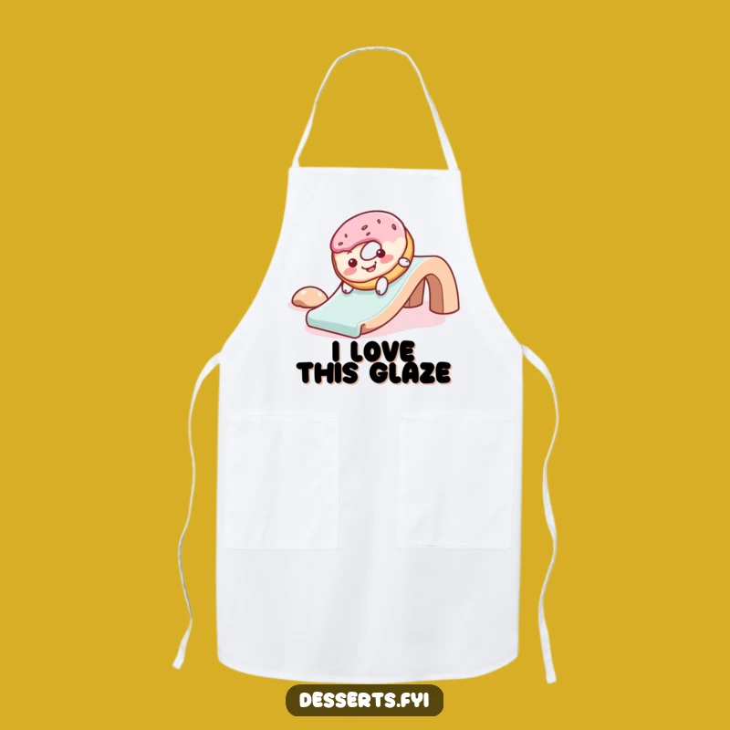 Funny Donut Slide Apron: Gleeful Kitchen Gift for Bakers Who Love Fun