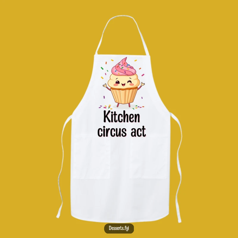 Funny Cupcake Juggling Apron: Bake with Joy and Sweet Style