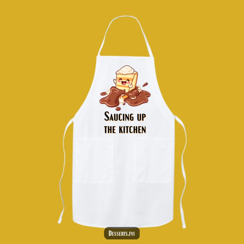 Funny Joyful Cake Apron: Kitchen Chocolate River Fun - Excellent Funny Gift