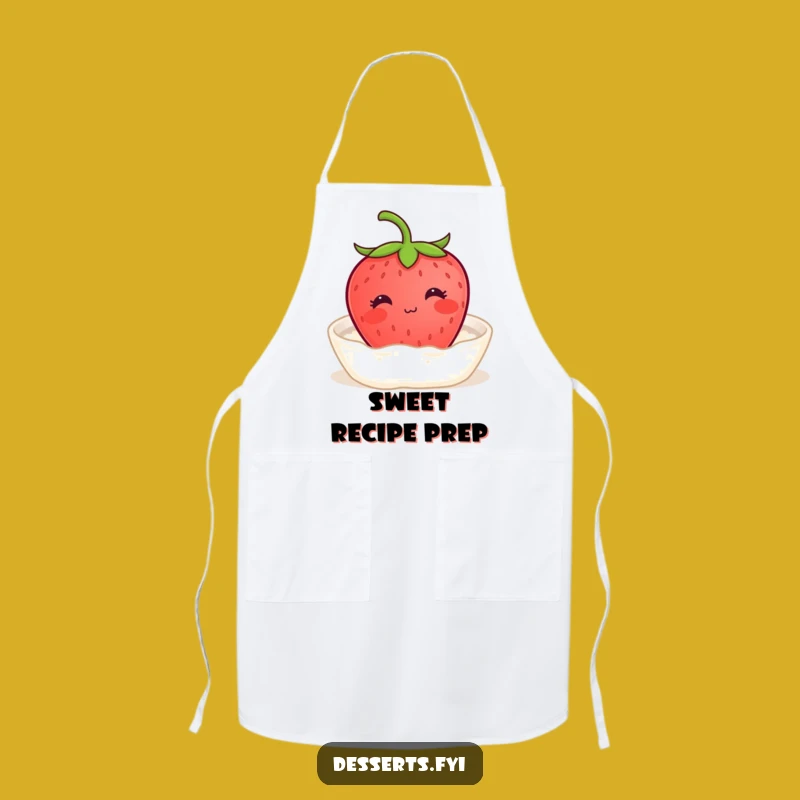 Funny Strawberry Cream Apron: Cook with Calm, Sweet Kitchen Gift