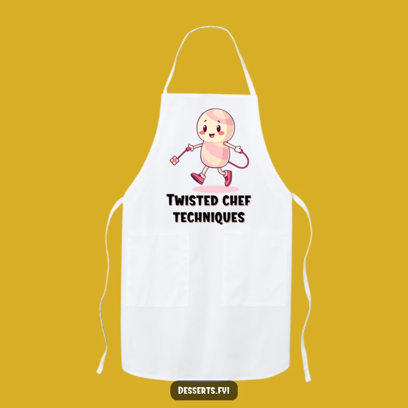 Funny Kitchen Apron: Energetic Candy Character for Playful Cooking