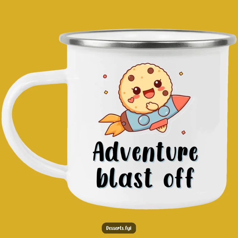 Funny Cookie Rocket Camping Mug: Fuel Your Adventures with Humor