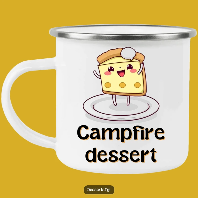 Funny Pie Cartwheel Camping Mug: Playful Slice for Energetic Adventures