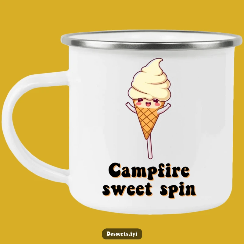 Funny Ice Cream Lollipop Camping Mug: Sweet Adventures, One Sip at a Time