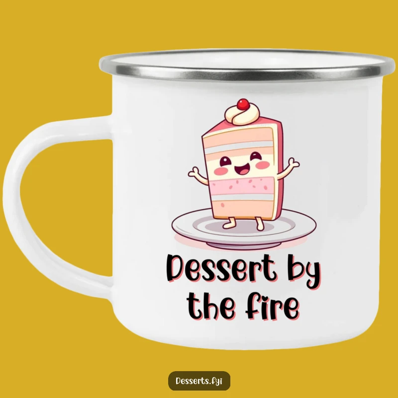 Funny Camping Mug: Character's Dessert Dance, A Sweet Funny Gift