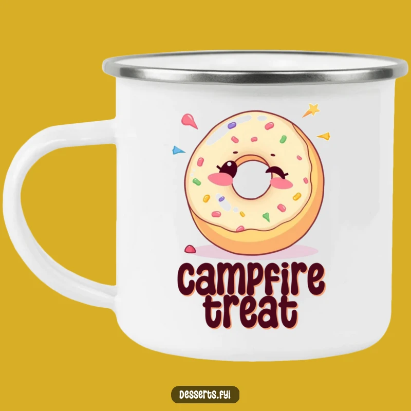 Funny Donut Wink Camping Mug: Joyful Sprinkles for Sweet Adventures