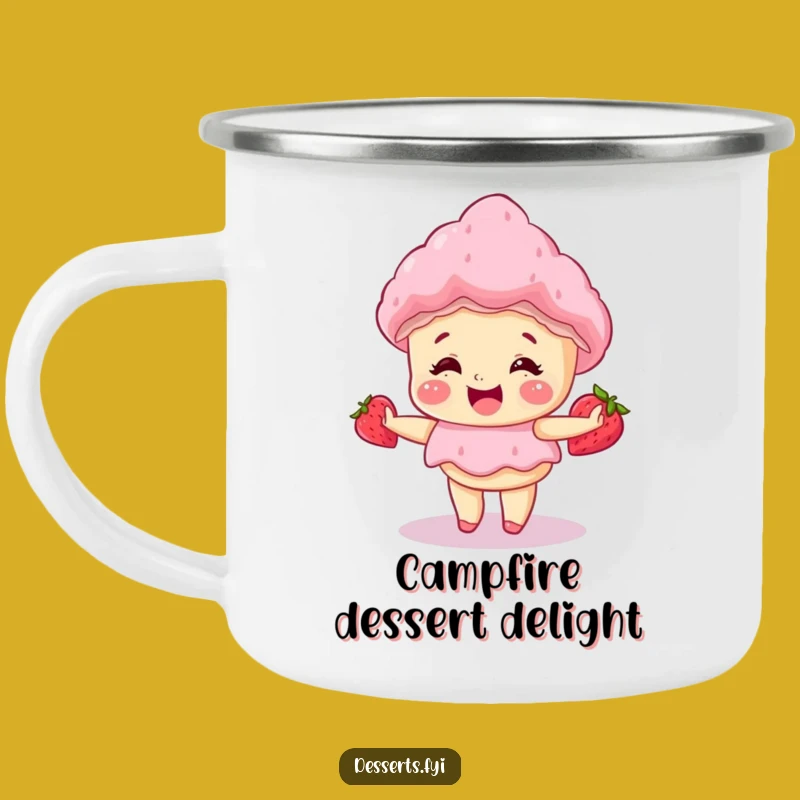 Funny Giggle Cake Strawberry Shortcake Camping Mug: Sweet Sips on Your Adventures!