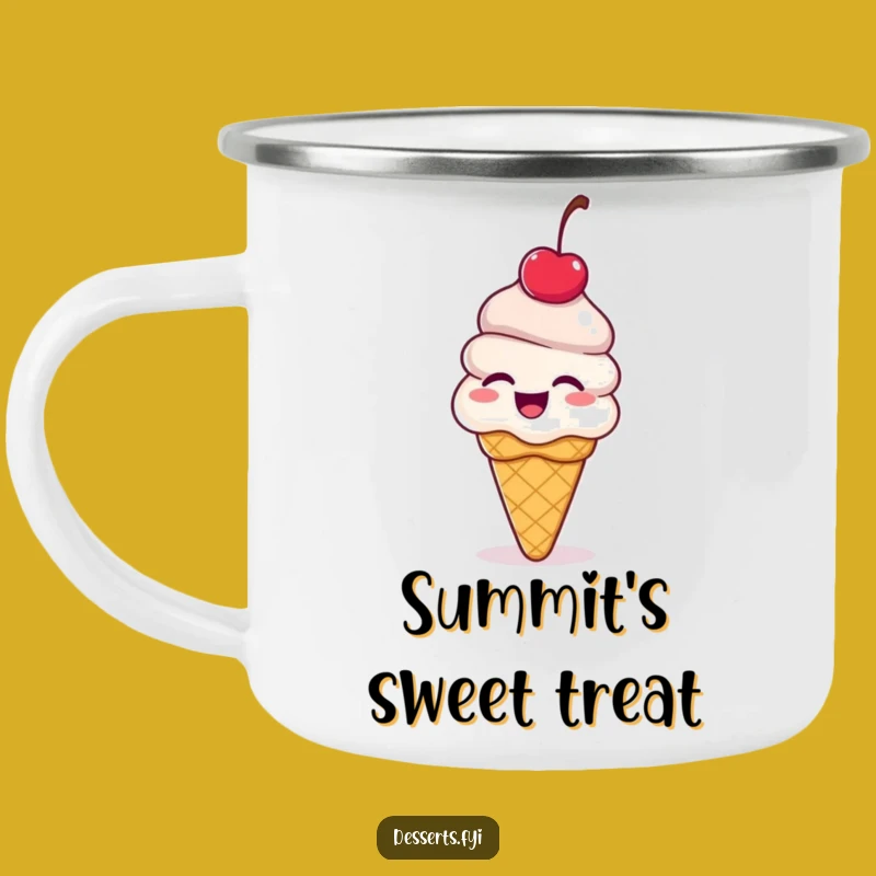 Funny Ice Cream Cone Camping Mug: Delightful Sips for Sweet Adventures!
