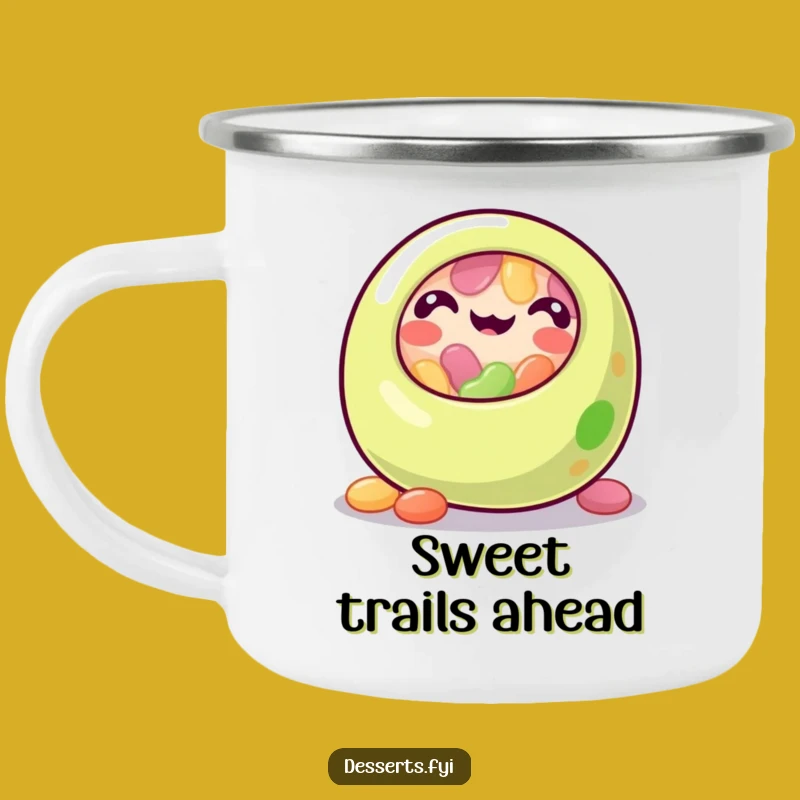 Funny Jelly Bean Camping Mug: Enjoy Drinks with Sweet Vibrancy