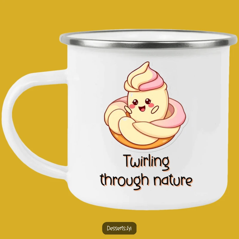 Funny Pastry Twirl Camping Mug - Rustic Frosting Fun, Ideal Funny Gift for Outdoors