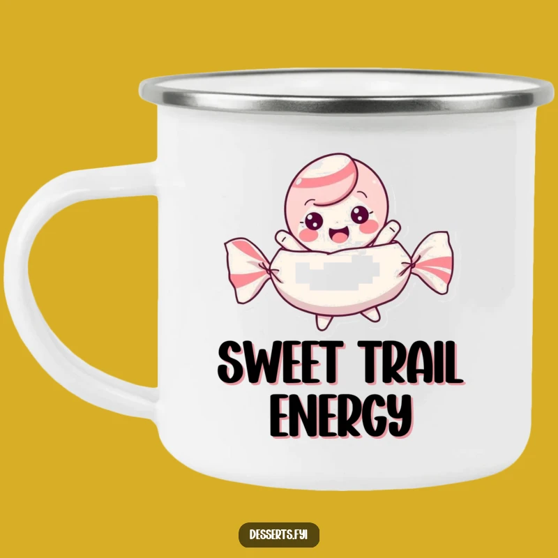 Funny Sweet Treat Camping Mug: Playful Candy Character, Great Funny Gift