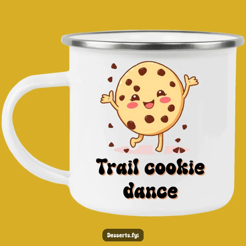 Funny Cheerful Cookie Camping Mug: Adventure Happy Dance - Perfect Funny Gift