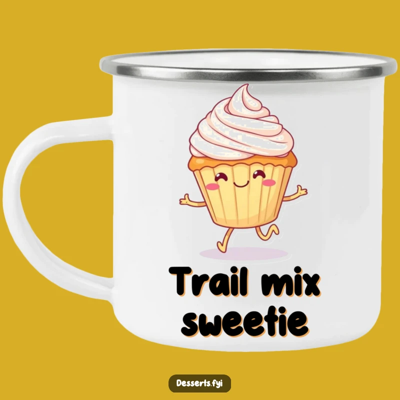 Funny Cupcake Skater Camping Mug: Sweet Sips for Joyful Adventures!