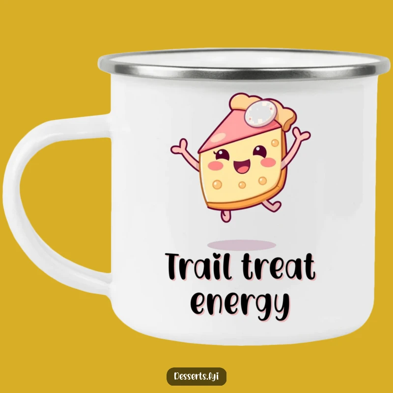 Funny Pie Slice Leap Camping Mug: Adventure Fuelled By Joy, A Hilarious Funny Outdoor Gift