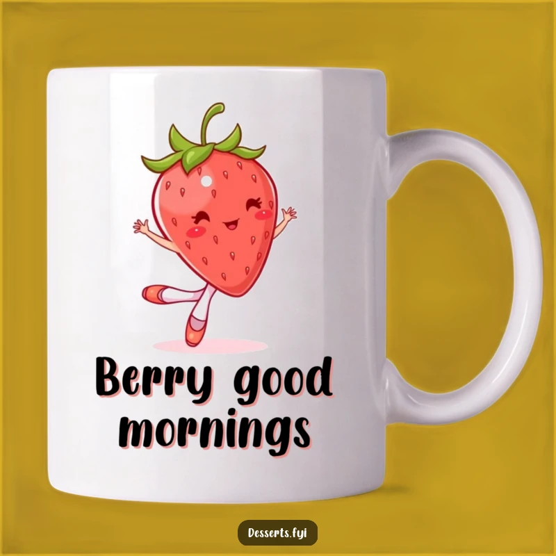 Funny Strawberry Ballet Mug: Hilarious Bouncing Dancer Gift for Sweet Treat Lovers