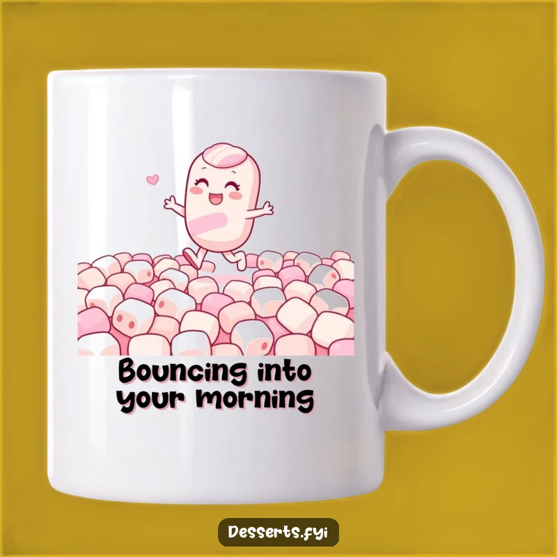 Funny Candy Jumper Mug - Gleeful Marshmallow Field Fun, Perfect Gift for Sweet Lovers