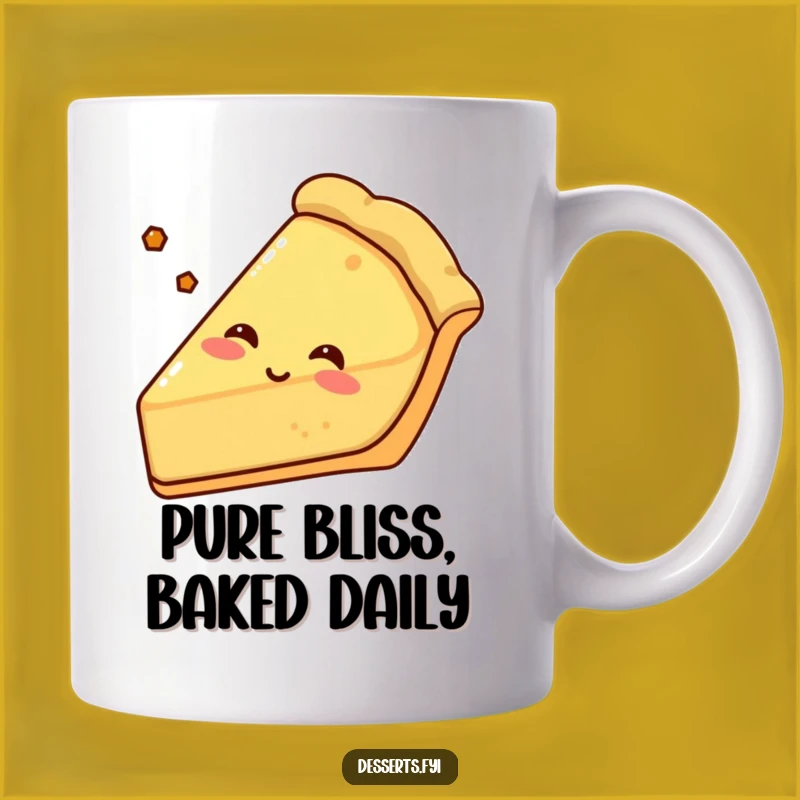 Funny Content Pie Mug: A Happy Slice Sighs, Perfect Comfort Food Funny Gift