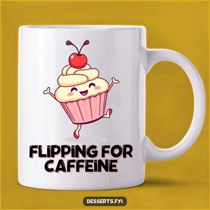 Funny Cupcake Cartwheel Mug: Hilarious Treat for Dessert Lovers and Gymnasts!