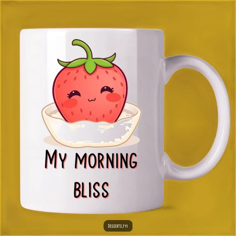 Funny Strawberry Cream Mug: Pure Bliss, Perfect Relaxing Treat Gift