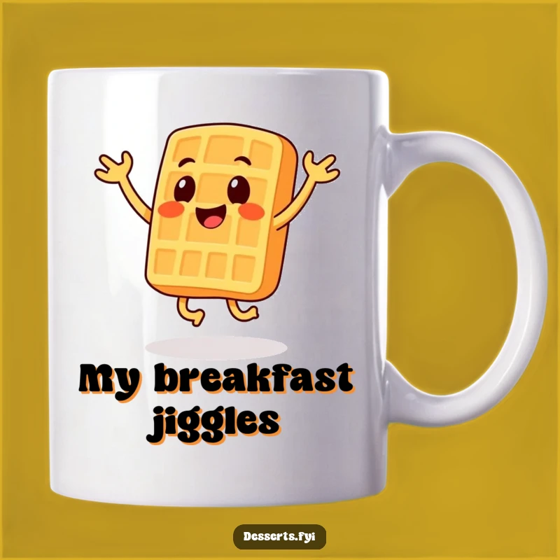 Funny Waffle Jumping Jacks Mug: Energize Your Morning, Perfect Silly Breakfast Funny Gift