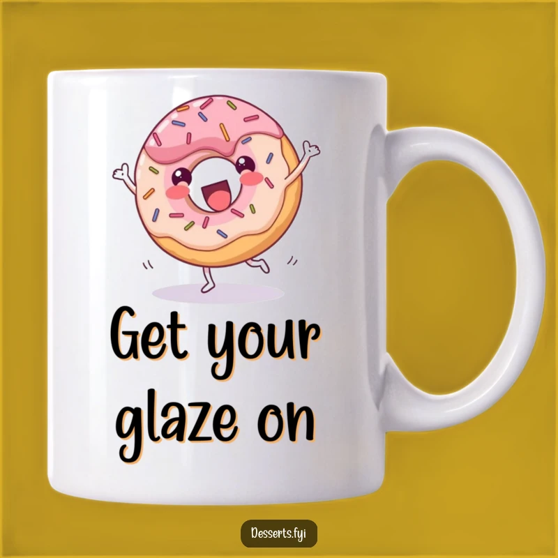 Funny Donut Cartwheel Mug: Joyful Sprinkles & Hilarious Treat Lover Gift!