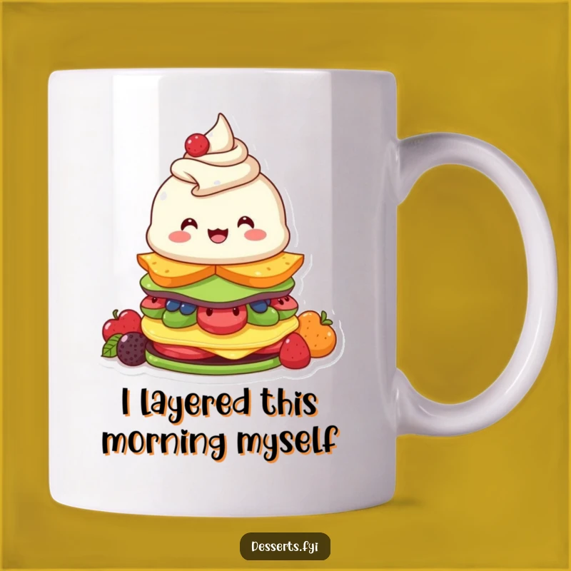 Funny Parfait Character Mug: Enthusiastic Dessert Stacker, Perfect Funny Gift For Dessert Lovers