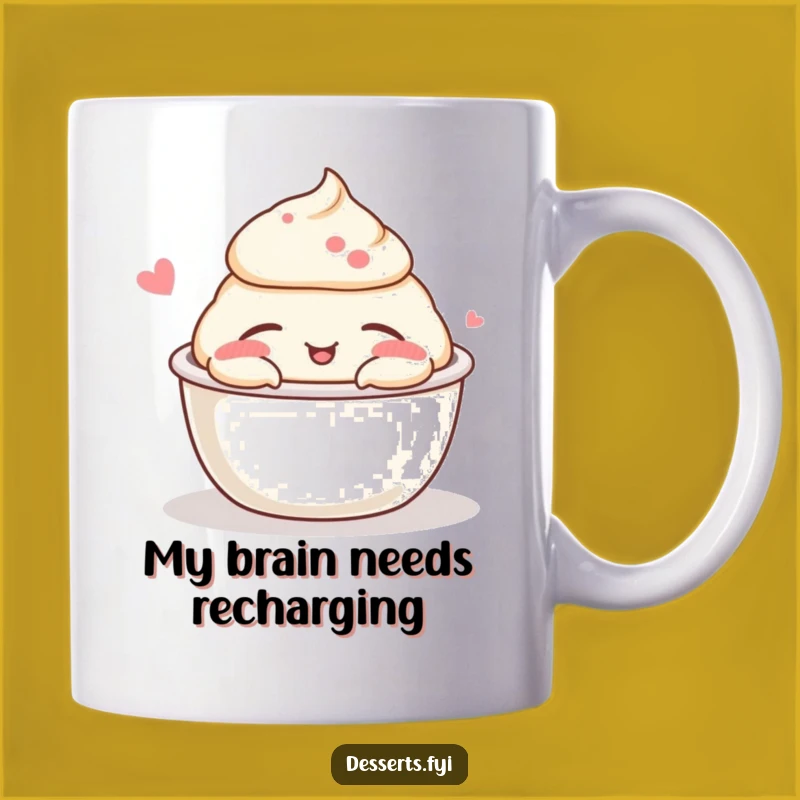 Funny Pudding Cup Nap Mug: A Contented Character's Perfect Funny Gift