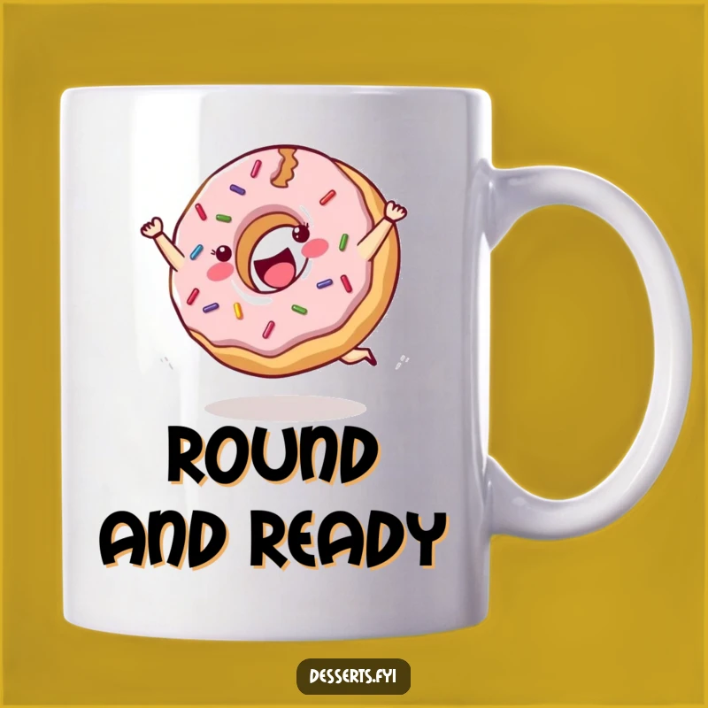 Funny Cartwheeling Donut Mug: A Hilarious Treat for Morning Glee
