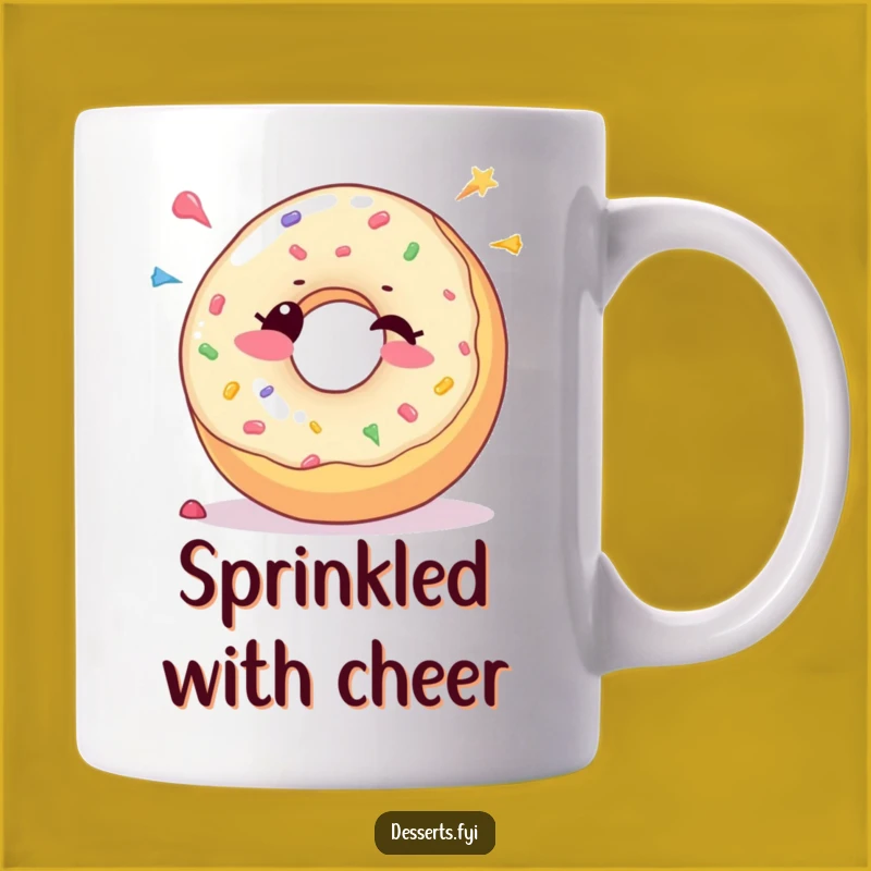 Funny Donut Wink Mug: Joyful Sprinkles - Sweet & Humorous Treat Gift