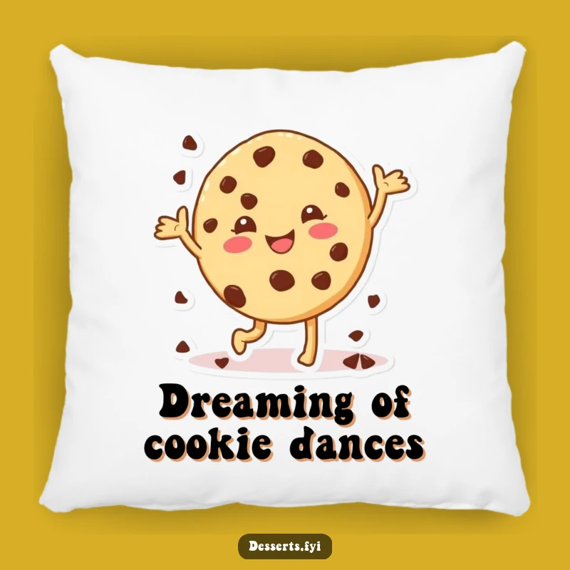 Funny Cheerful Cookie Pillow: Cozy Happy Dance Cushion - Perfect Funny Gift