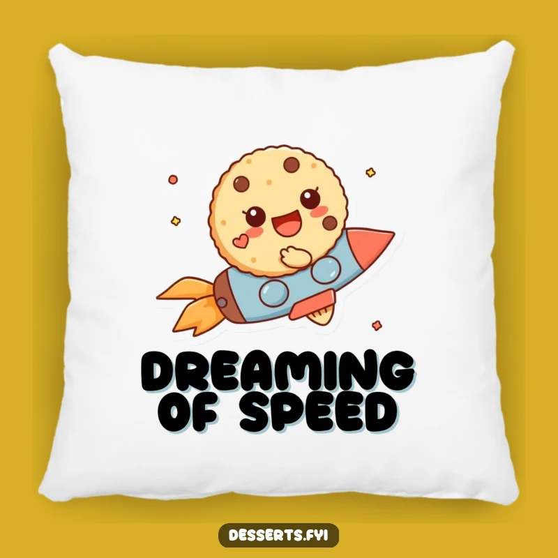 Funny Cookie Rocket Pillow: Cozy Comfort for Your Dreamy Adventures