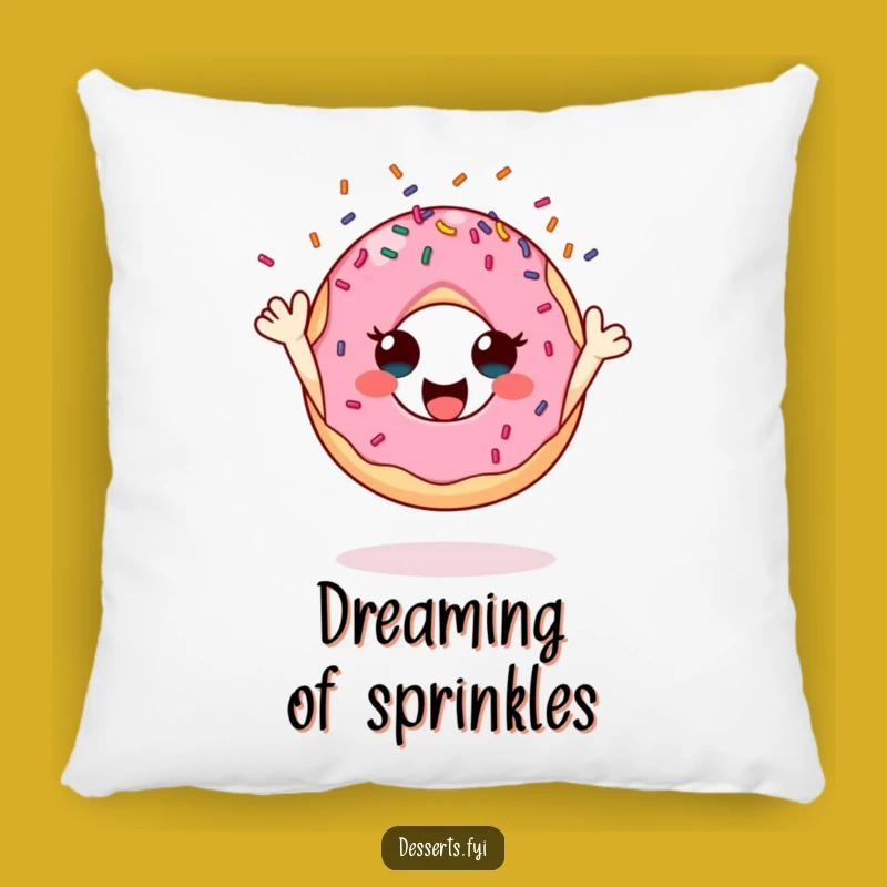 Funny Cheerful Donut Pillow: Cozy Sprinkle Toss Cushion - Perfect Funny Gift