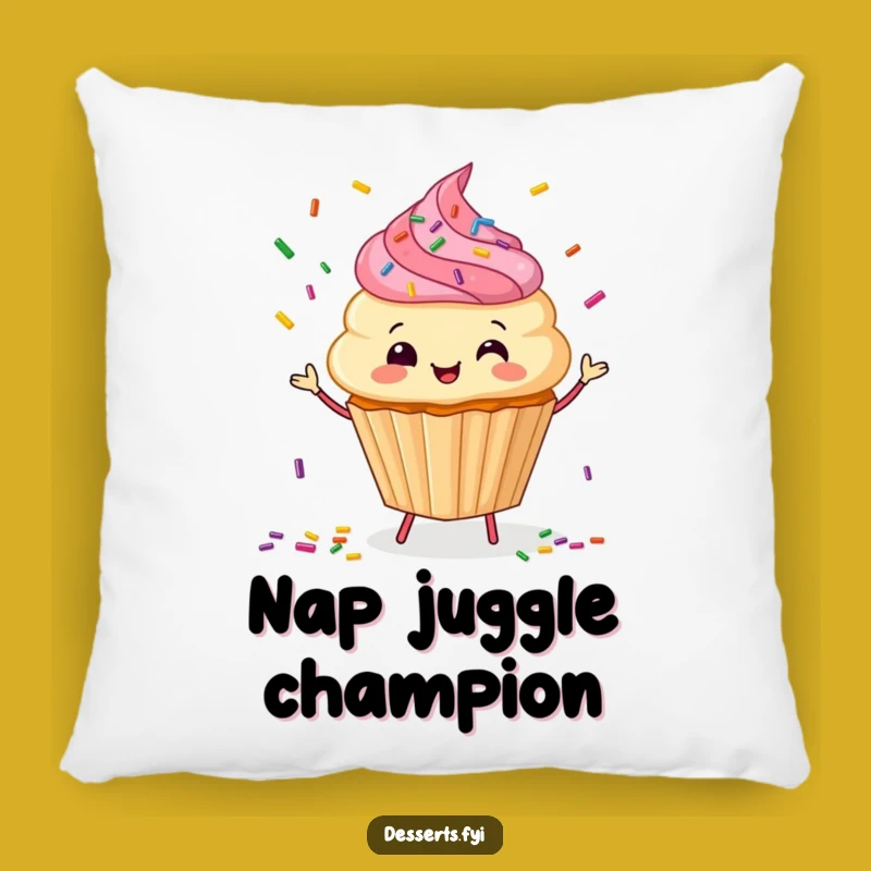Funny Cupcake Juggling Pillow: Cozy Comfort with Sweet Playfulness