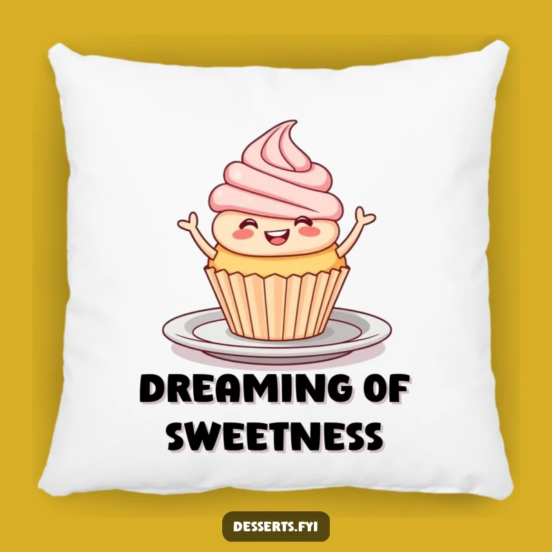 Funny Dessert Pillow: Cupcake Jig Comfort Gift for Sweet Dreams