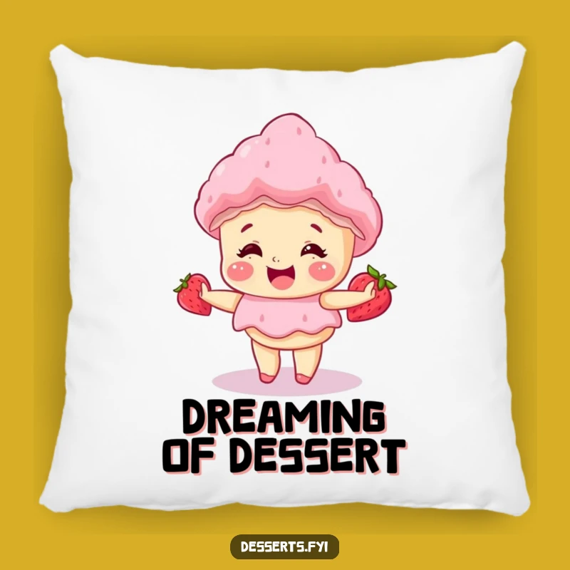 Funny Giggle Cake Strawberry Shortcake Pillow: Cozy Comfort with a Dessert Dream!