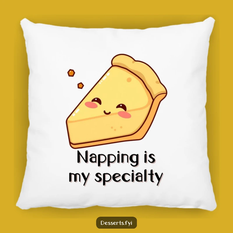 Funny Happy Pie Pillow: Cozy Comfort, Content Slice Design, Wonderful Funny Gift