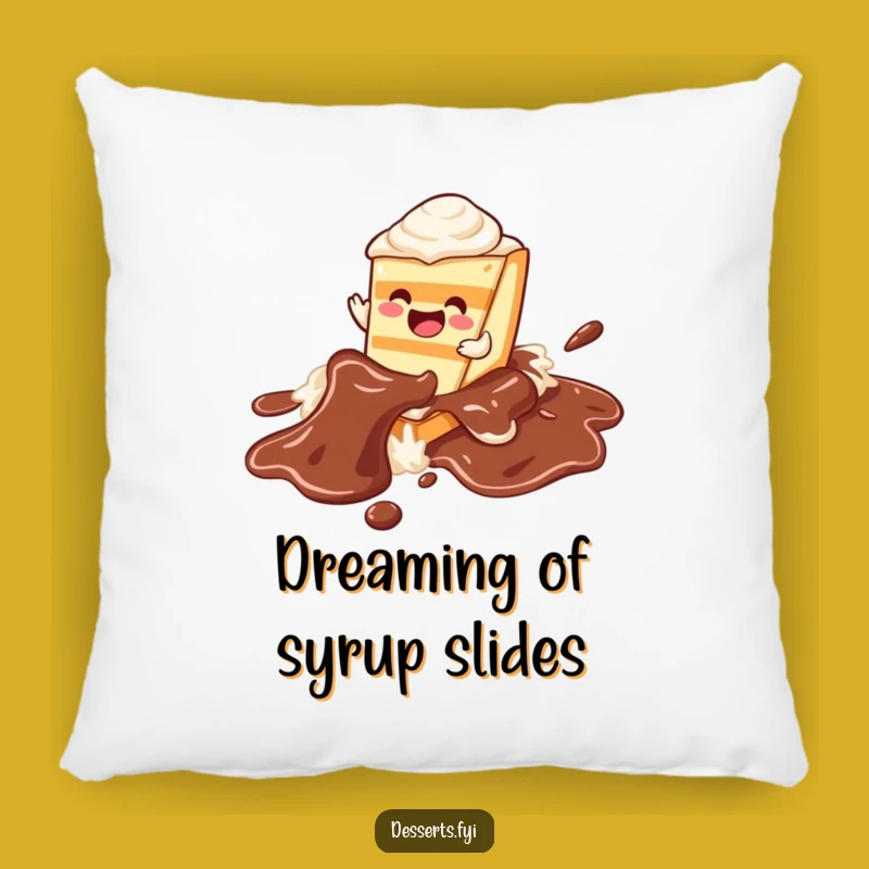 Funny Joyful Cake Pillow: Cozy Chocolate River Cushion - Perfect Funny Gift