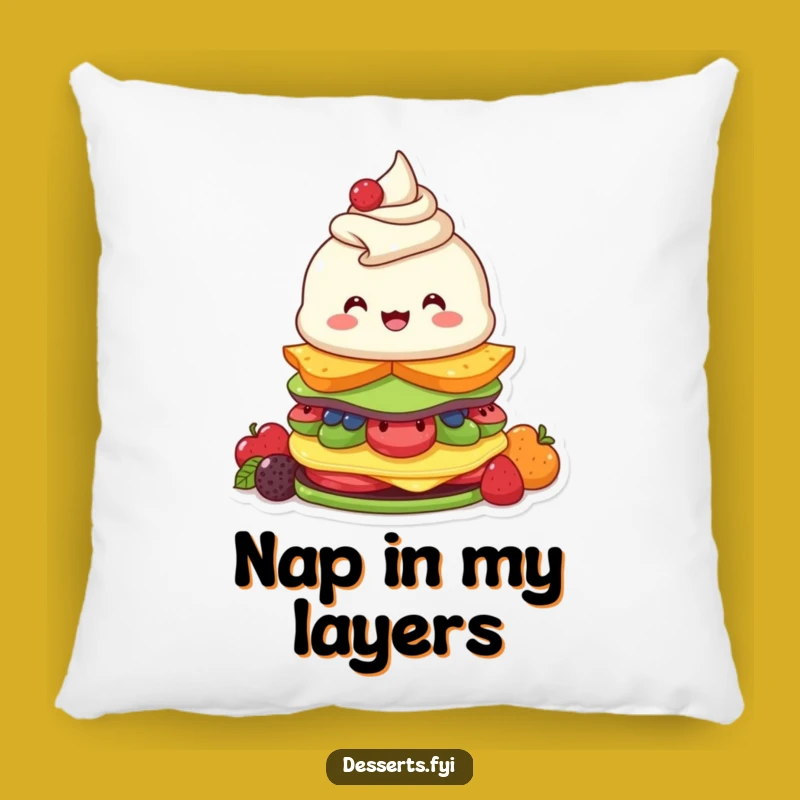 Funny Parfait Pillow: Cozy Dessert Stacker Cushion, Adorable Funny Gift For Sweet Dreams