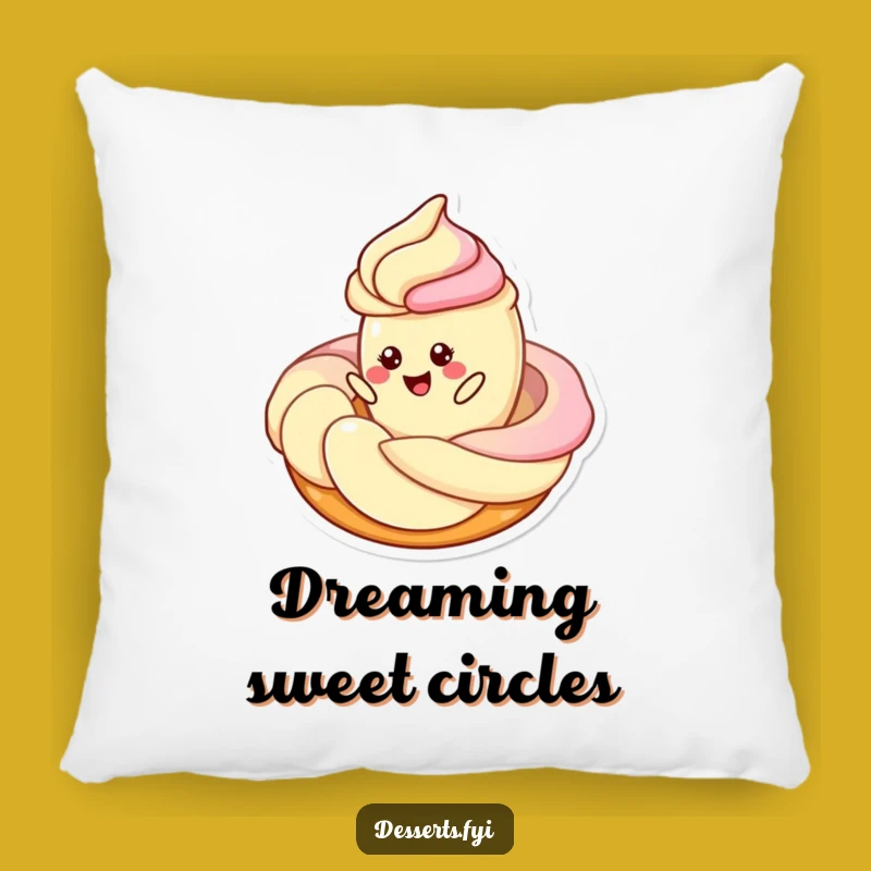 Funny Pastry Twirl Pillow - Cozy Frosting Cushion, Perfect Funny Gift for Sweet Dreams