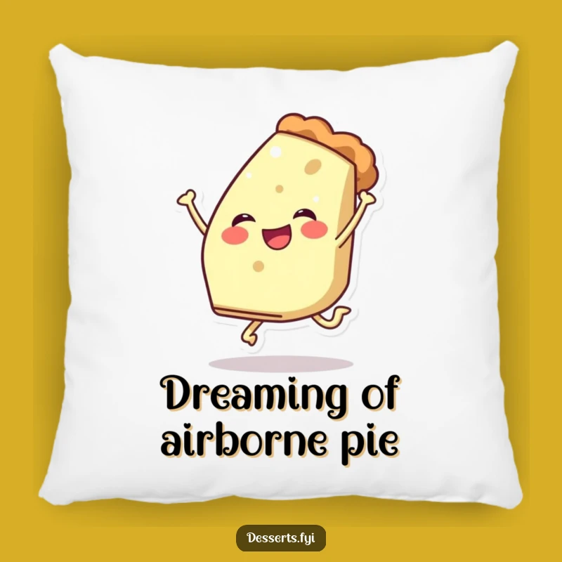 Funny Pie Leap Pillow: Cozy Comfort with This Joyful Treat!